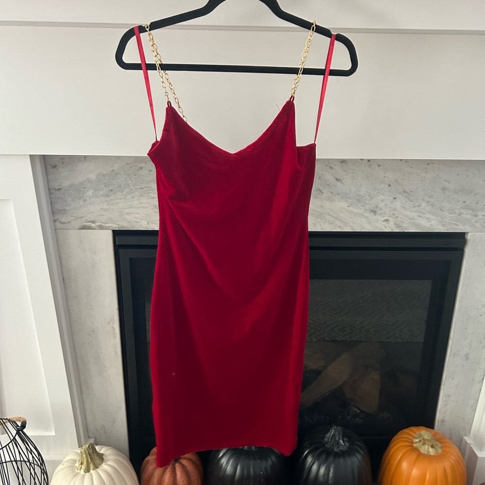 Gorgeous Red Velvet Cocktail Dress